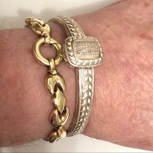 Alwand Vahan 14k sterling silver diamonds pave